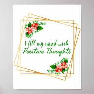 positive Bekräftigungen für die Liebe und den Erfo Poster