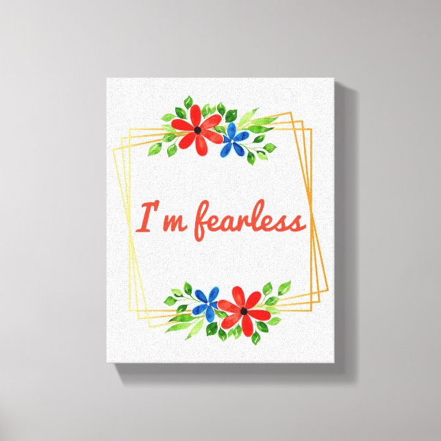 positive Bekräftigungen für die Liebe und Selbstve Leinwanddruck (Vorderseite)