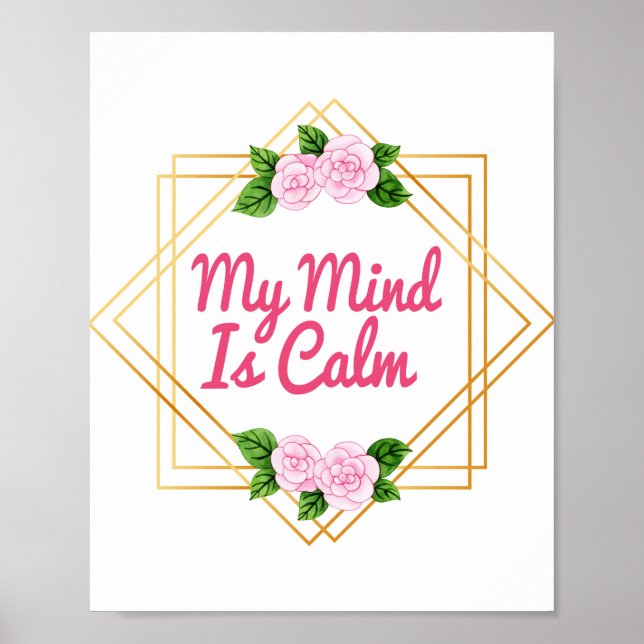 positive Bekräftigungen für Inspiration Poster (Vorne)