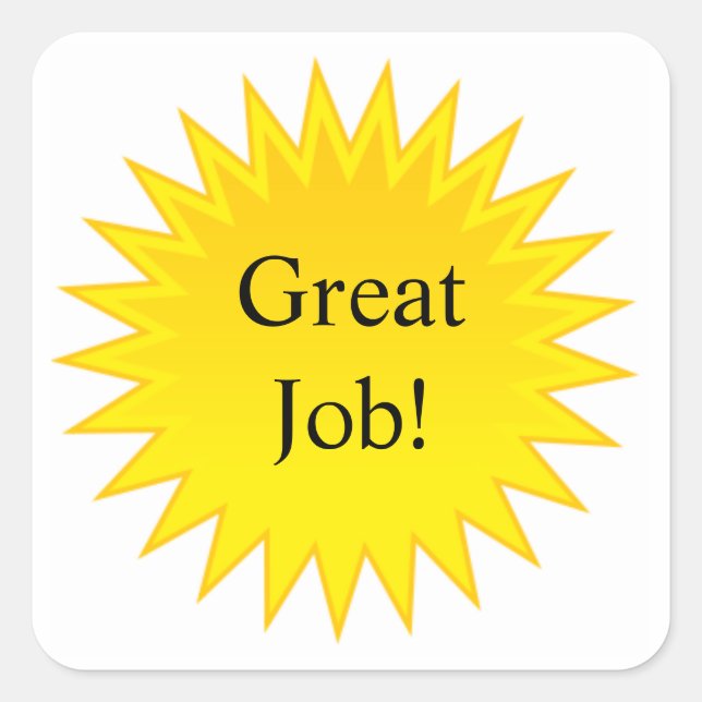 Positive Belohnung für Schulaufkleber Quadratischer Aufkleber (Vorderseite)