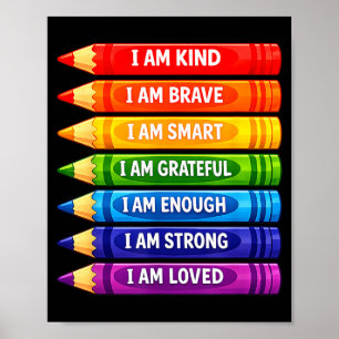 Positive Bestärkungsstifte für Kinder Poster