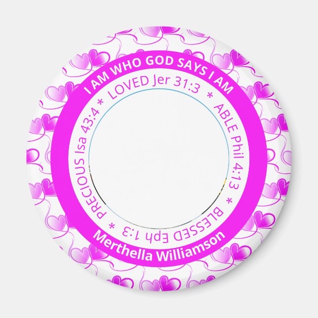 Positive Bestätigung, dass ich Christlich bin Magnet (Vorne)