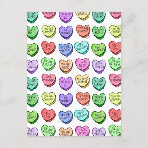 Positive Bestätigung Valentins Postkarte