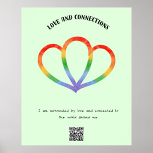 Positive Bestätigung von Liebe und Verbindung Poster