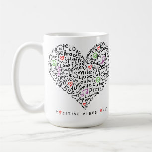 Positive Bilder nur Herzdesign Kaffeetasse