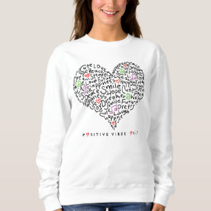 Positive Bilder nur Herzdesign Sweatshirt