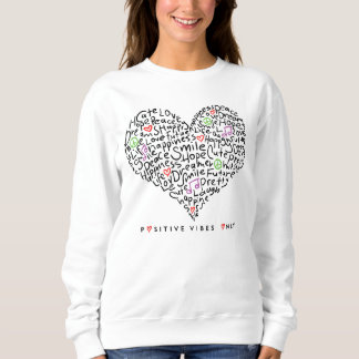 Positive Bilder nur Herzdesign Sweatshirt