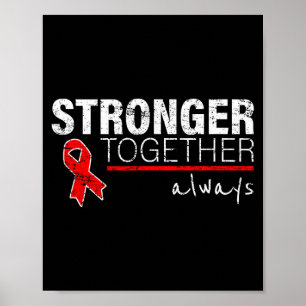 Positive Botschaft für Frauen Männer Herzerkrankun Poster