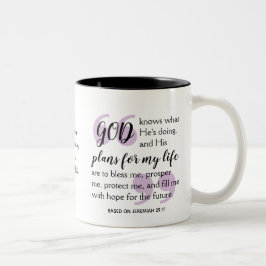 Positive Christliche Affirmation GODS PLANS Zweifarbige Tasse