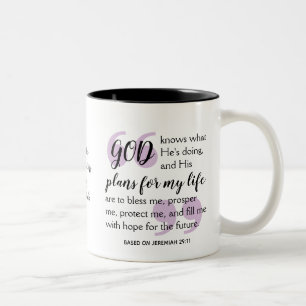 Positive Christliche Affirmation GODS PLANS Zweifarbige Tasse