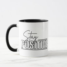 Positive Combo-Tasse bleibe - Kaffee-Quote-Cup