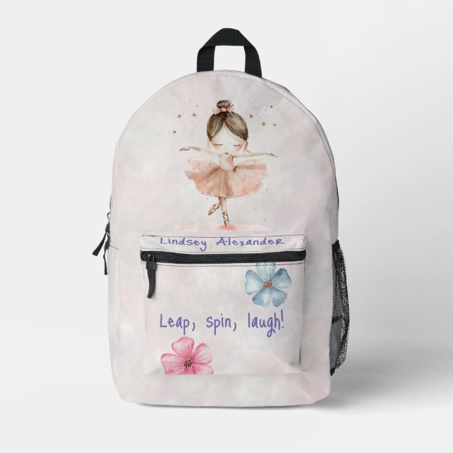 Positive Custom Girls' Ballerina Bedruckter Rucksack (Vorderseite)