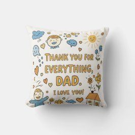 Positive Doodle-Meldung für Vater Kissen