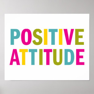 Positive Einstellung in hellen Farben Poster