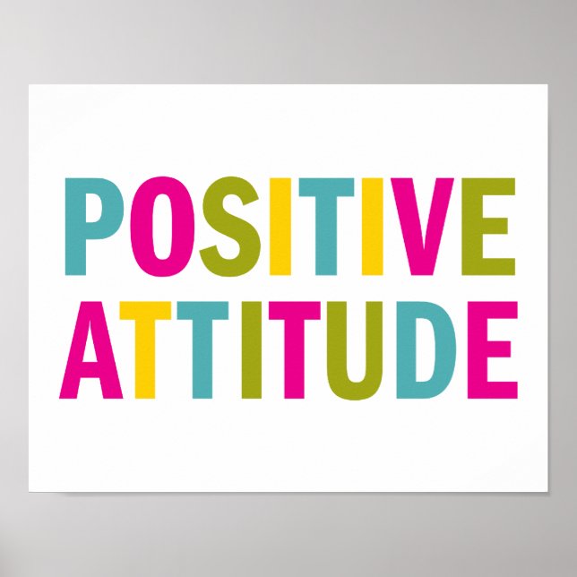 Positive Einstellung in hellen Farben Poster (Vorne)