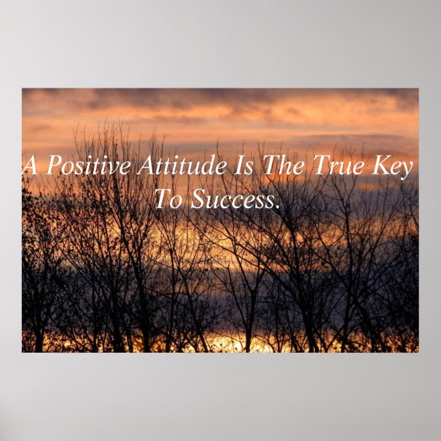 Positive Einstellung Inspirationspopster Poster (Vorne)