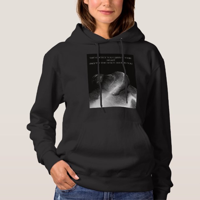 Positive Energie im Herzen Hoodie (Vorderseite)