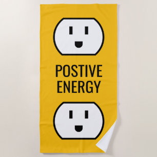 Positive Energie lustiges glückliches Lächeln Wand Strandtuch