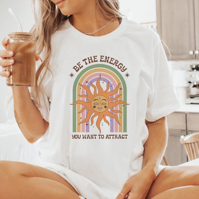 Positive Energie Retro Boho Sun Tri-Blend Shirt (Von Creator hochgeladen)
