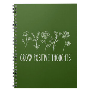 Positive Gedanken Ästhetisches Notebook wachsen Notizblock