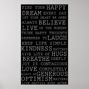 Positive Gedanken-Inspirational motivierend Poster