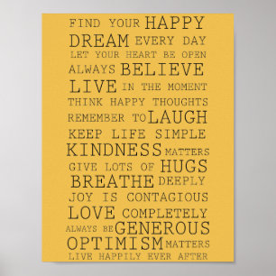 Positive Gedanken Inspirierende Worte Poster