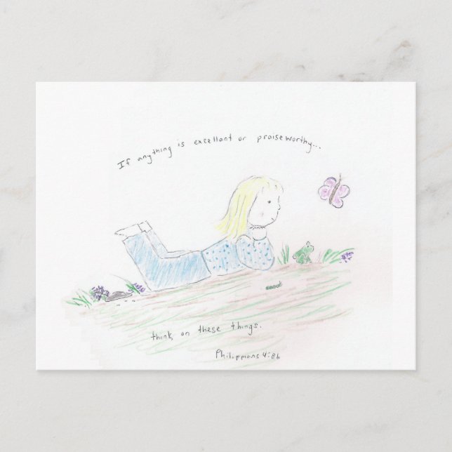 Positive Gedanken Postkarte (Vorderseite)