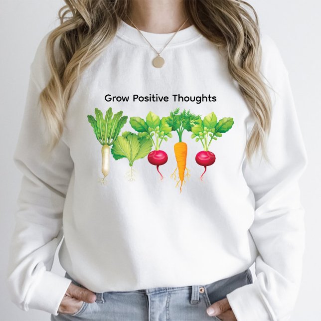 Positive Gedanken wachsen / Bio Gärtner Weiß T-Shirt (Grow Positive Thoughts / Organic Gardener White T-Shirt)