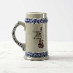 Positive Gitarren-Redewendungen für Gitarrist Bierglas