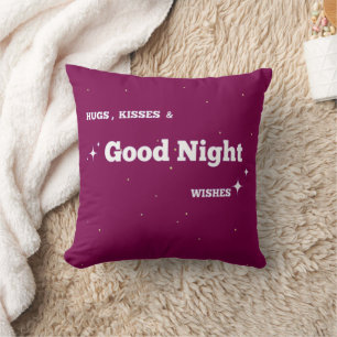 "Positive Good night vibe" mit Wünschen Kissen