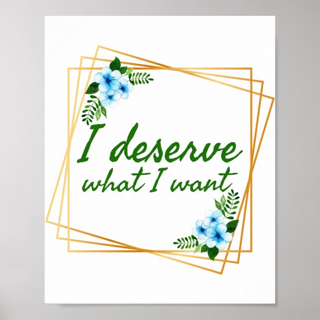 Positive Good Vibes Zitate für das Leben Poster (Vorne)