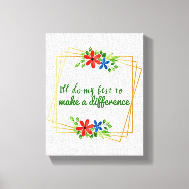 Positive Good-Vibes-Zitate für die Akzeptanz Leinwanddruck (Vorderseite)