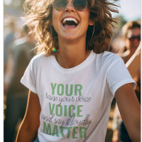 Positive Green Deine Stimme zählt Motivationszitat