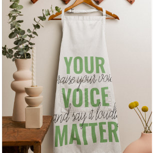 Positive Grün Deine Stimme zählt Motivationszitat Schürze