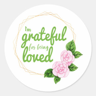 Positive gute vibes Zitate für die Selbstakzeptanz Runder Aufkleber