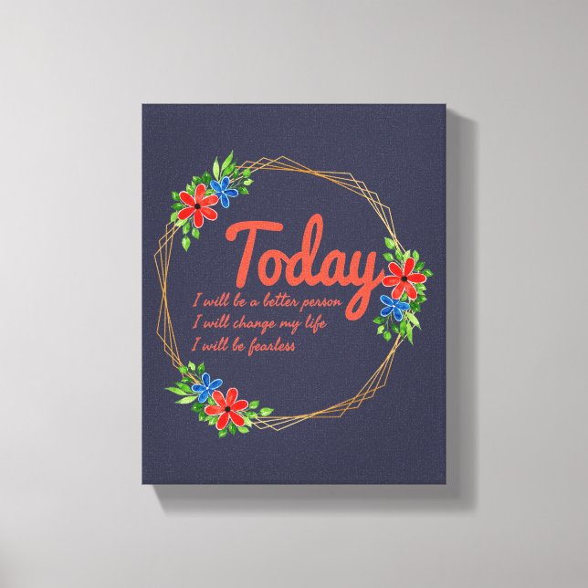 positive gute vibes zitiert für Erfolg Leinwanddruck (Vorderseite)