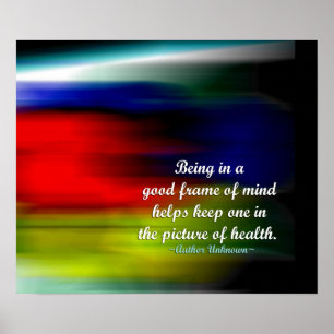 Positive Haltung - Bild der Gesundheit Poster