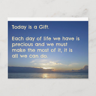 Positive Inspirationsquelle Postkarte - Heute