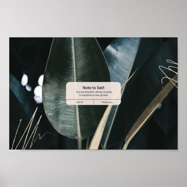 Positive iPhone-Erinnerung und Affirmation Poster (Vorne)