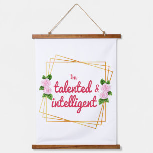 positive Lebensbedingungen und selbstständige Lieb Wandteppich Mit Holzrahmen