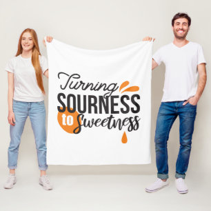 Positive Lebensnachricht - Sour auf Sweet verwande Fleecedecke
