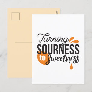 Positive Lebensnachricht - Sour auf Sweet verwande Postkarte