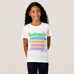 Positive Lernbotschaft für neugierige kleine Köpfe T-Shirt