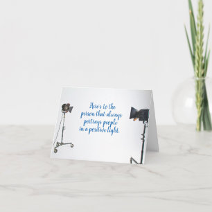 Positive Lichtfotograf Geburtstagskarte Karte