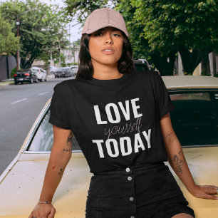 Positive Liebe dich heute selbst Pastell-Rosa Zita T-Shirt