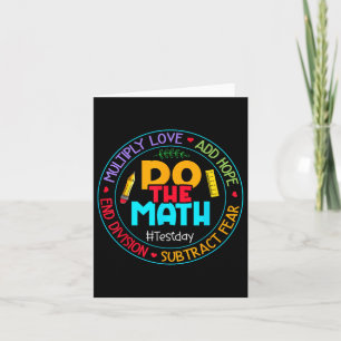 Positive Liebe hoffen Angst tun den Mathe Test Day Karte
