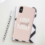 Positive Liebe Sie heute Pastel Pink Zitat Case-Mate iPhone Hülle<br><div class="desc">Positive Liebe Sie heute Pastel Pink Zitat</div>