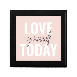 Positive Liebe Sie heute Pastel Pink Zitat Erinnerungskiste