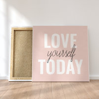 Positive Liebe Sie heute Pastel Pink Zitat