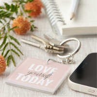 Positive Liebe Sie heute Pastel Pink Zitat